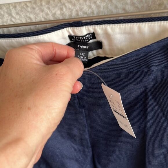 J Crew Sydney Pant Womens Size 16 Talll Navy Blue - Picture 3 of 11